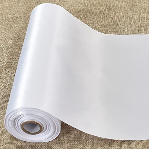 TONIFUL extra breites, weißes Satinband, 20,3 cm x 20,3 m, solides Stoffband für Tür, Baum, Zuhause, Außenbögen, Dekoration, Schneiderei, Zeremonie, Set, Grand Opening Stuhlschärpe, Nähen, Basteln TONIFUL extra breites, weißes Satinband, 20,3 cm x 20,3 m, solides Stoffband für Tür, Baum, Zuhause, Außenbögen, Dekoration, Schneiderei, Zeremonie, Set, Grand Opening Stuhlschärpe, Nähen, Basteln von TONIFUL