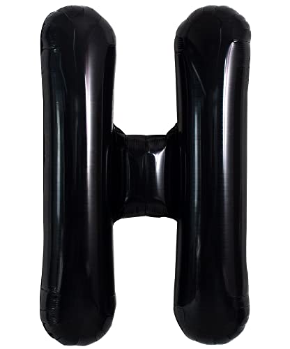 40 Zoll Große Schwarze H Buchstabe Ballon, Jumbo Helium Folie Mylar Big Alphabet für Geburtstagsfeier, Jubiläum, Valentinstag Zubehör Dekorationen von TONIFUL