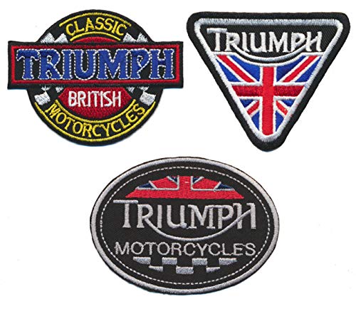 Racing Classics Triumph Sew-On Patch Set of 3 Motorcycle Biker England TURBOVERSAND Racing Classics Triumph Sew-On Patch Set of 3 Motorcycle Biker England TURBOVERSAND von TONOMO