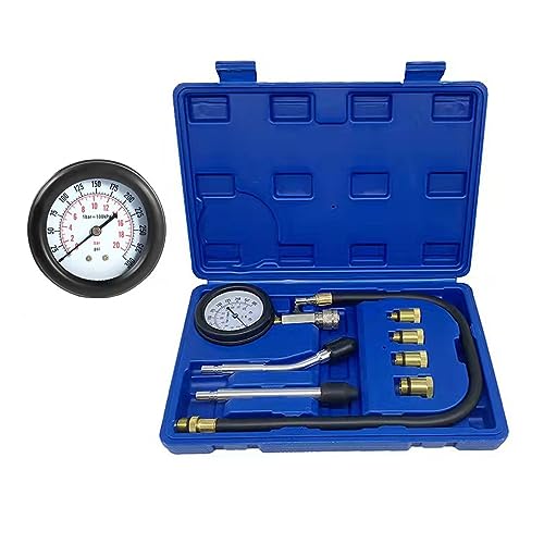 TONZACK Kompression Tester Kit,Standard Kompressionsprüfer Benzin 0-20 bar & 0-300 psi,Auto Kompressionstester für Motor Kompression prüfen meßen Kfz M10 M12 M14 M18 von TONZACK