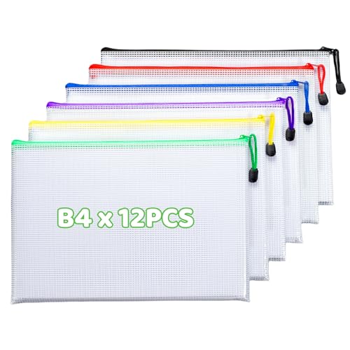 12Pcs Dokumententasche B4, Wasserdichte Zipper Beutel, Klar Dokumentenmappe Reisverschlusstaschen für Datei Papier Quittungen Kosmetika, Beutel mit Reißverschluss für Büro Hausaufgaben Reise Lagerung 12Pcs Dokumententasche B4, Wasserdichte Zipper Beutel, Klar Dokumentenmappe Reisverschlusstaschen für Datei Papier Quittungen Kosmetika, Beutel mit Reißverschluss für Büro Hausaufgaben Reise Lagerung von TOOELMON