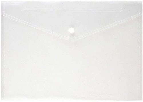 1 x transparente A4-Dokumententasche, Ordner, Kunststoffhülle, Aktenordner, Schule, Büro, Projekt-Umschlagordner (transparent) von TOOLDO