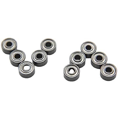 Mini-Kugellager, Hochgeschwindigkeits-Kugellager, Eisen-Abdeckung, 681 x ZZ, 1,5 x 4 x 2 mm, 10 Stück Mini-Kugellager, Hochgeschwindigkeits-Kugellager, Eisen-Abdeckung, 681 x ZZ, 1,5 x 4 x 2 mm, 10 Stück von TOOLDO