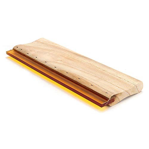 TOOLDO Siebdruck-Rakel mit Holzgriff, Gummi-Klinge für Siebdruck, 15 cm von TOOLDO