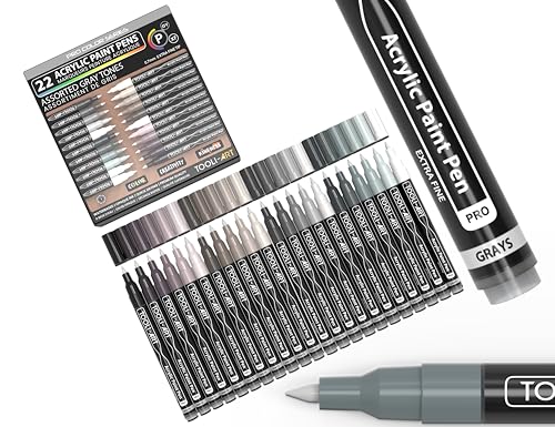 acrylstifte für steine wasserfest, 22 Stück, gelb und braun, Marker der Pro Color Serie, 0,7 mm, extra feine Spitze, für Steinmalerei, Glas, Tassen, Holz, Metall, Leinwand, ungiftig schnelltrocknend acrylstifte für steine wasserfest, 22 Stück, gelb und braun, Marker der Pro Color Serie, 0,7 mm, extra feine Spitze, für Steinmalerei, Glas, Tassen, Holz, Metall, Leinwand, ungiftig schnelltrocknend von TOOLI-ART