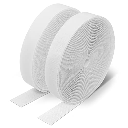 Toolico Klettband selbstklebend extra stark - 10M x 20mm - Wetterbeständig - Doppelseitig - weiß - zum anbringen von Fliegengitter, als Klettverschluss von TOOLICO