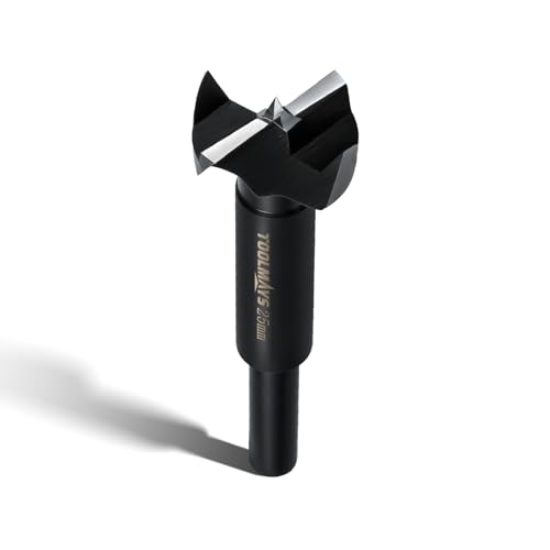 TOOLMAYS Forstnerbohrer 25mm, Länge 90 mm Astlochbohrer für Holz, Professioneller Holzbohrer von TOOLMAYS