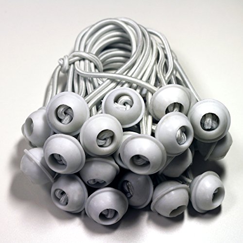 100 Stück Set Gummischlaufen Spanngummis zum Befestigen von Planen - Zeltgummis Expanderschlingen Bungees Spanner Planenspanner für Partyzelt Pavillon Zelt - weiß, lang 100 Stück Set Gummischlaufen Spanngummis zum Befestigen von Planen - Zeltgummis Expanderschlingen Bungees Spanner Planenspanner für Partyzelt Pavillon Zelt - weiß, lang von TOOLPORT