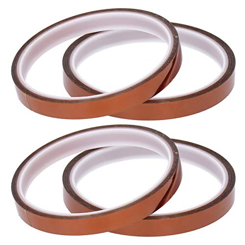 TOOLSGO 4 Rollen 10mm Hitzebeständige Polyimid Band Hochtemperatur Klebeband für 3D Drucker Heizbett TOOLSGO 4 Rollen 10mm Hitzebeständige Polyimid Band Hochtemperatur Klebeband für 3D Drucker Heizbett von TOOLSGO