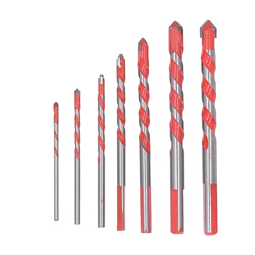 TOOLSGO 7-teiliges Steinbohrer-Set multifunktionaler Bohrer aus legiertem Stahl für Keramik Glas Fliesen Ziegel Marmor Wände Metallbleche von TOOLSGO