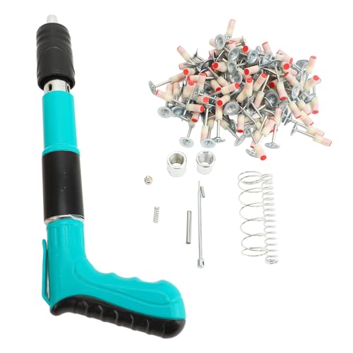 TOOLSGO Tragbare Schalldämpfer-Nagelpistole 5-Gang einstellbare Mini-Nagelpistole mit 100 Nägeln für Heimwerker Elektroinstallation und Sanitärarbeiten von TOOLSGO