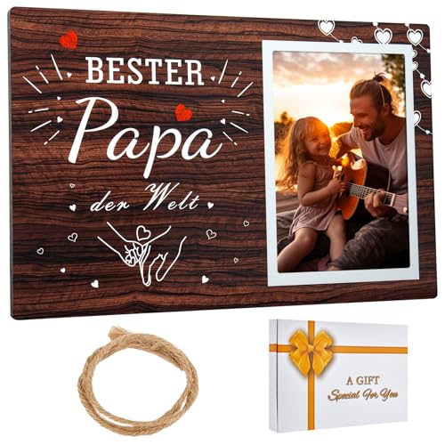 TOONGEEN Vatertagsgeschenk für Papa, Personalisiert Geburtstagsgeschenke für Papa Vater Geschenk Geburtstag, Papa Bilderrahmen Holz 10x15cm Vatertag Geschenke von Kindern Tochter Sohn TOONGEEN Vatertagsgeschenk für Papa, Personalisiert Geburtstagsgeschenke für Papa Vater Geschenk Geburtstag, Papa Bilderrahmen Holz 10x15cm Vatertag Geschenke von Kindern Tochter Sohn von TOONGEEN