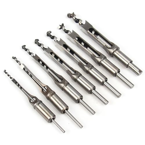TOOSOAR 7-teiliges Vierkantlochbohrer-Set 6,4-16mm für Holzbearbeitung | Holzschreinerei Bohrer mit Vierkantschaft TOOSOAR 7-teiliges Vierkantlochbohrer-Set 6,4-16mm für Holzbearbeitung | Holzschreinerei Bohrer mit Vierkantschaft von TOOSOAR