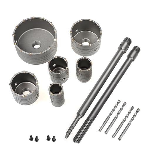 TOOSOAR 10er Hohl-Bohrkrone set,Set 35/40/50/65/80/110 mm,für Mauerwerk und Beton,Hammerschlagfest,Dosenbohrer,Bohrkrone für Bohrhammer TOOSOAR 10er Hohl-Bohrkrone set,Set 35/40/50/65/80/110 mm,für Mauerwerk und Beton,Hammerschlagfest,Dosenbohrer,Bohrkrone für Bohrhammer von TOOSOAR
