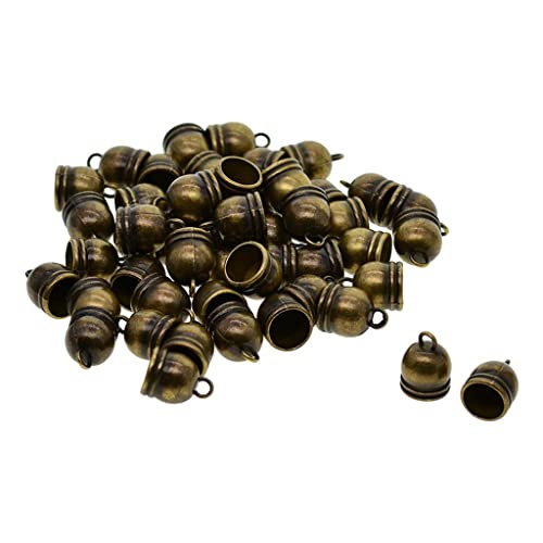TOOYFUL 50 Halskette Endkappen Quaste Kappen Perlen für Schmuckherstellung, Antike Bronze von TOOYFUL