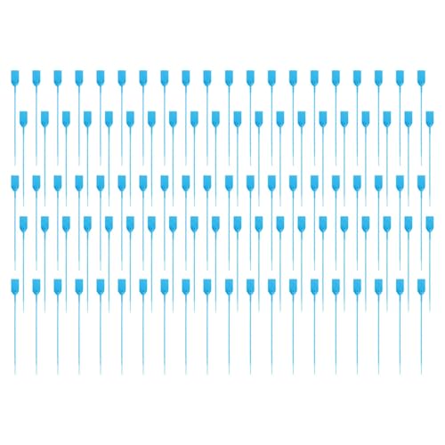100 Stück Sicherheitsplomben, Kunststoff Plomben Kabelbinder Tags für Koffer, Reisegepäck, Beschriftung, Kleidung, Schuhe, Manipulationssicher [Blau] von TOP-MAX