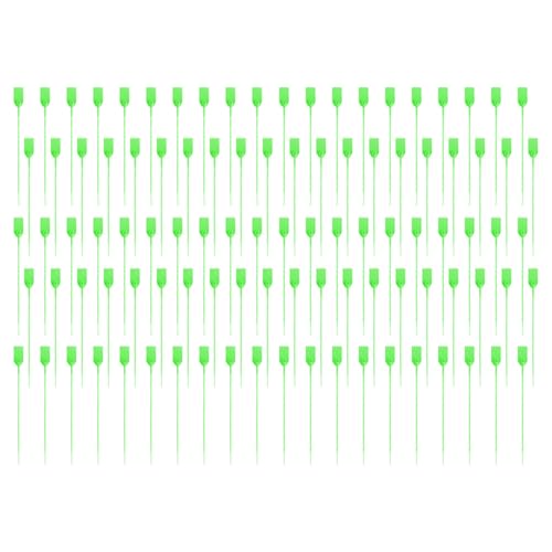 100 Stück Sicherheitsplomben, Kunststoff Plomben Kabelbinder Tags für Koffer, Reisegepäck, Beschriftung, Kleidung, Schuhe, Manipulationssicher [Grün] von TOP-MAX
