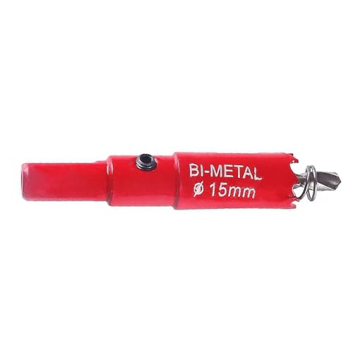 15mm Bimetall lochsäge, M42 HSS Lochschneider Rot Lochöffner-Bohrer für Holz Aluminium Trockenbau Rohr Kunststoff 15mm Bimetall lochsäge, M42 HSS Lochschneider Rot Lochöffner-Bohrer für Holz Aluminium Trockenbau Rohr Kunststoff von TOP-MAX