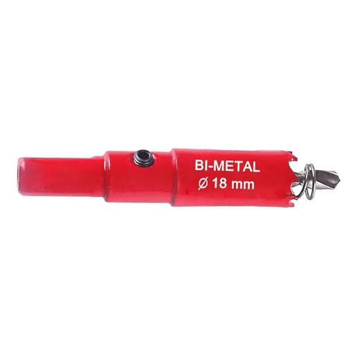 18mm Bimetall lochsäge, M42 HSS Lochschneider Rot Lochöffner-Bohrer für Holz Aluminium Trockenbau Rohr Kunststoff 18mm Bimetall lochsäge, M42 HSS Lochschneider Rot Lochöffner-Bohrer für Holz Aluminium Trockenbau Rohr Kunststoff von TOP-MAX