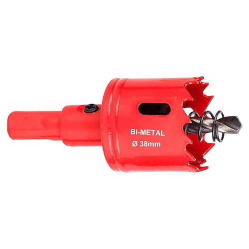 38mm Bimetall lochsäge, M42 HSS Lochschneider Rot Lochöffner-Bohrer für Holz Aluminium Trockenbau Rohr Kunststoff 38mm Bimetall lochsäge, M42 HSS Lochschneider Rot Lochöffner-Bohrer für Holz Aluminium Trockenbau Rohr Kunststoff von TOP-MAX
