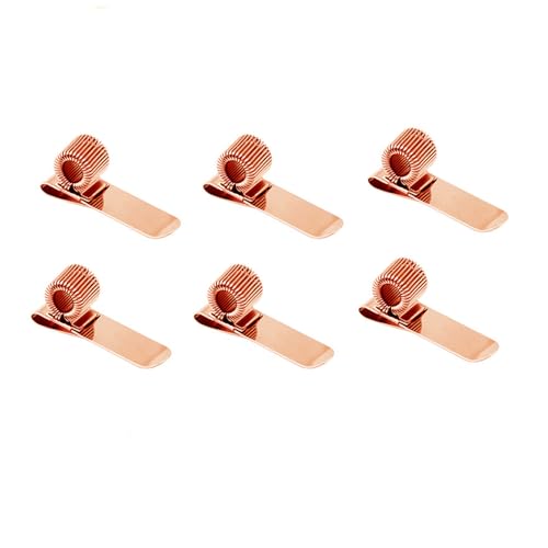 TOP-MAX 6 Stücke Stifthalter Clips, Federring Stiftehalter für Notizbuch und Klemmbrett (Rose Gold, Horizontal) von TOP-MAX
