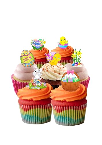 30 Stand Up Cute Ostern Motto Essbar Wafer Papier Kuchen Topper Dekorationen 30 Stand Up Cute Ostern Motto Essbar Wafer Papier Kuchen Topper Dekorationen von TOP Marques Collectibles