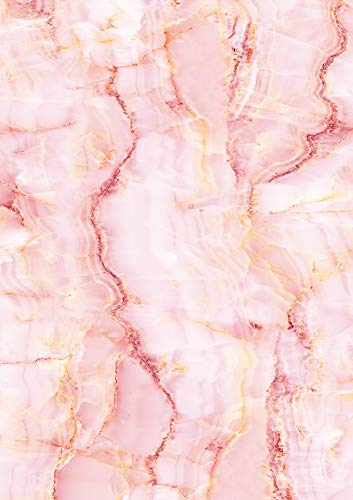 TOP Marques Collectibles 1 x A4 bedrucktes Blatt mit pinkem Marmor-Design, essbare Dekoration, Zuckerguss-Blatt, dekoriert – perfekt für größere Kuchen von Top That