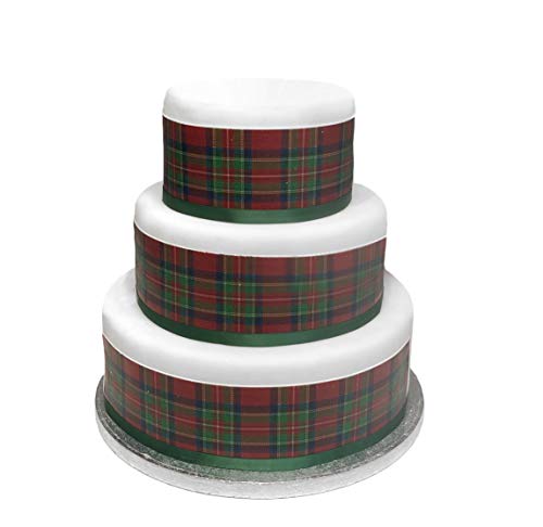 Top That Essbares Deko-Band, rotes Schottenkaro, perfekt für größere Kuchen, einfach zu verwenden Top That Essbares Deko-Band, rotes Schottenkaro, perfekt für größere Kuchen, einfach zu verwenden von Top That
