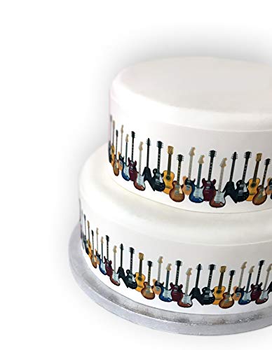Top That Essbares Deko-Bordüre mit Gitarren-Musikinstrument, perfekt zum Dekorieren Ihrer Kuchen, einfach zu verwenden Top That Essbares Deko-Bordüre mit Gitarren-Musikinstrument, perfekt zum Dekorieren Ihrer Kuchen, einfach zu verwenden von Top That
