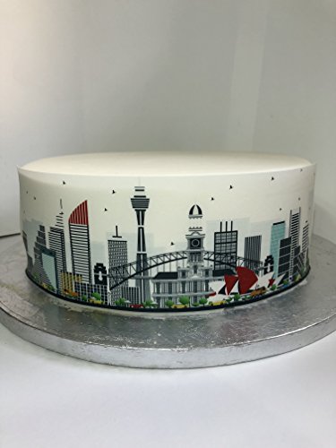 Top That Essbares Dekoband Sydney Australia City Skyline – perfekt zum Dekorieren größerer Kuchen – einfach zu verwenden von Top That