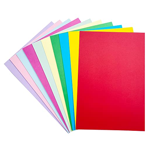 Farbiger Karton, A4, dickes Papier, 10 Farben, 50 Blatt, echter 220 g/m² Karton von TOP-Pindu