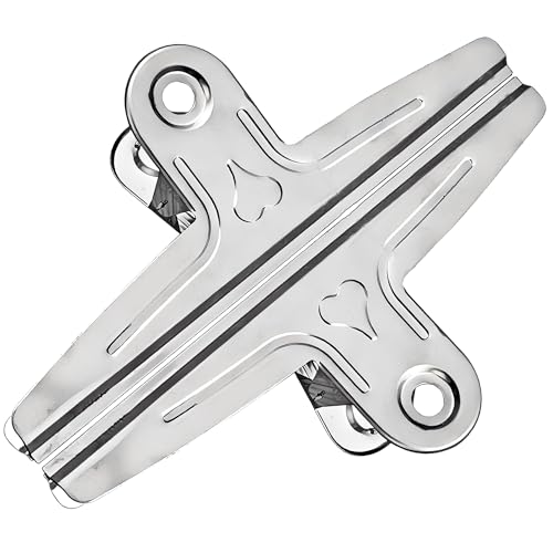 Große Büroklammern, silberfarben, 10 Stück, 10,2 cm, Stahl, robuste Büroklammern, riesige breite Metallklammer für Bastelarbeiten, Zeichenbrett, Briefe, 100 mm (30 cm) von TOP-Pindu