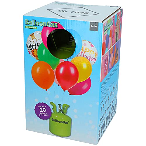 Helium-flasche für ca. 20 Luftballons Folienballons Ballongas 210 Liter (0,21 m³) Party Dekoration von TOP TEN