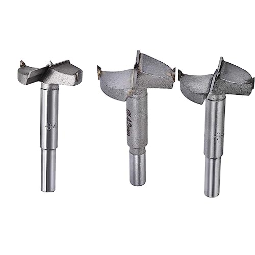 TOP-VIGOR Forstnerbohrer-Set, 38 mm, 40 mm, 42 mm, Wolframkarbid, Holzschneckenbohrer, Lochsägenöffner für Holzbearbeitung, Scharnierlochbohrung, Bohrbohrer, 3-in-1-Set TOP-VIGOR Forstnerbohrer-Set, 38 mm, 40 mm, 42 mm, Wolframkarbid, Holzschneckenbohrer, Lochsägenöffner für Holzbearbeitung, Scharnierlochbohrung, Bohrbohrer, 3-in-1-Set von Top-Vigor