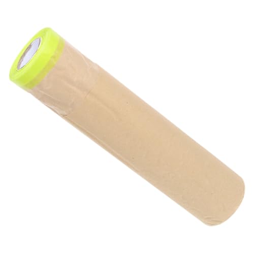 TOPBATHY 1 Rolle Abdeckpapier Farbband Für Wände Lackschutzfilm Fingermalpapier Hausanstrichzubehör Zeichenband Auto-klebeband Bodenpapier Zum Streichen Bodenschutzpapier Khaki Kraftpapier von TOPBATHY
