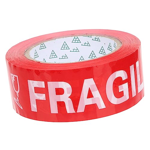 TOPBATHY 1 Rolle Fragile Warnklebeband Zerbrechlich Verpackungsklebeband für Umzug Versand Selbstklebend Hochgradig Abriebsfest für Kartons Boxen Empfindliche Gegenstände von TOPBATHY