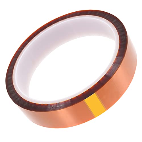 TOPBATHY 1 Rolle Hochtemperaturbeständiges Klebeband Hitze Wärmeübertragungsband für Schaltung Starkes Band Isolierband elektrisch Temperaturwärmefestes Klebeband Polymerfolie aus Polyimid von TOPBATHY