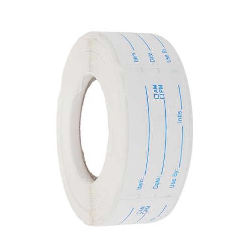 TOPBATHY 1 Rolle Lebensmittel Etiketten Sticker Selbstklebende Datumsetiketten für Kühlschrank und Gefrierschrank Praktische Aufbewahrungsetiketten für Sichere Lebensmittelkennzeichnung zu von TOPBATHY