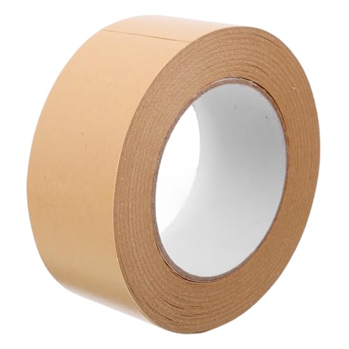 TOPBATHY 1 Rolle Pappband Streifen Band Masse sich bewegendes Band Verpackung Packband aus Papier Packband für Umzugskartons Papier Klebeband Rahmenband Brown von TOPBATHY