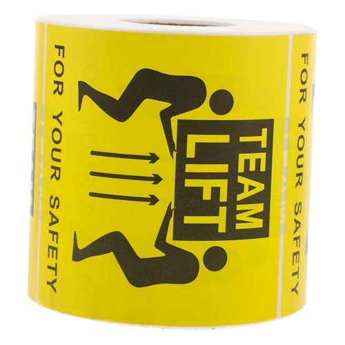 TOPBATHY 1 Rolle Schweres Warnlabel Verpackung Groß Schlüssel Verschieben Von Etiketten Ziehen Um Team-lift-etikett Für Schwere Pakete Umzugsetiketten Für Kartons Team-lift-label Aufkleber von TOPBATHY
