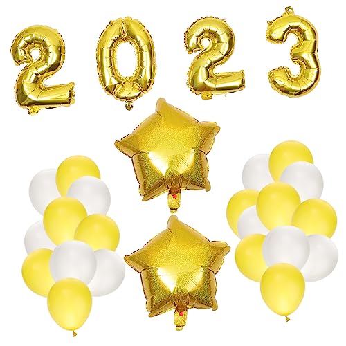 TOPBATHY Zahlenballons 1 Satz Ballon 2023 Luftballons 2023 Neujahrspartyballons Partyzubehör Ballons Dekoration Partyballons Für Das Neue Jahr Requisiten Aluminiumfolie Deckendekorationen von TOPBATHY