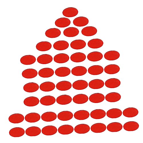 TOPBATHY 1 Satz Auto Parfümkleber Kreise Streifen Mit Auto-ornament-klebeband Klebepunkte Doppelseitig Deko Aufkleber Doppelseitiges Klebeband Klebrige Bänder Runde Bänder Pvc Rot 50 Stück von TOPBATHY
