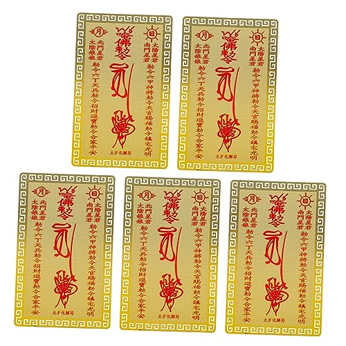 TOPBATHY 1 Satz Chinesische Taisui Amulettkarten Kupfer Glücksbringer Schutzkarten Handlich Für Geldbörse Fördern Erfolg Glück Glückseligkeit Und Schutz 5 Stück TOPBATHY 1 Satz Chinesische Taisui Amulettkarten Kupfer Glücksbringer Schutzkarten Handlich Für Geldbörse Fördern Erfolg Glück Glückseligkeit Und Schutz 5 Stück von TOPBATHY