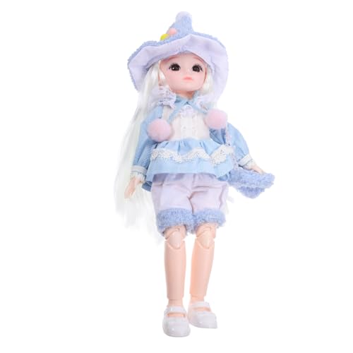 TOPBATHY 1 Satz Cute Jointed Doll mit Kleidung Schuhen und Umhängetasche Sicheres Puppenspielzeug für Kreative Interaktion Vivid Cartoon Puppe für Weihnachten und Feiertage von TOPBATHY