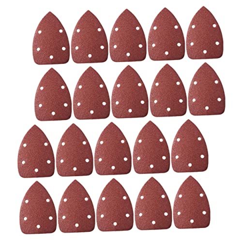 TOPBATHY 1 Satz Dreieckiges Sandpapierblatt Schleifscheiben Gegen Übungen Schleifpapier Für Elektroschleifer Schleifpads Schleifpapierscheiben Streugut Trägerbasis: Papierbasis 20 Stück von TOPBATHY