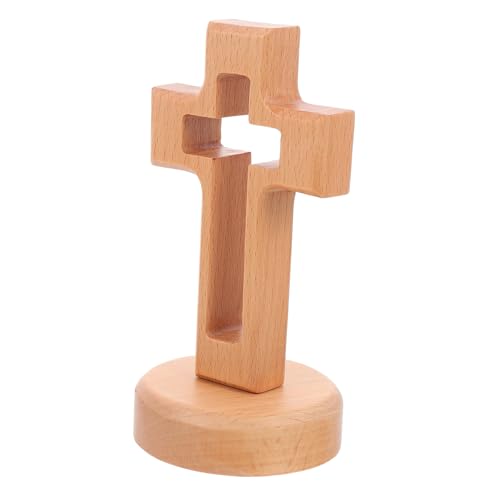 TOPBATHY 1 Satz Holzkreuz Tischdekoration mit Runder Basis Handgefertigtes Kreuz für Stimmungsvolle Raumgestaltung und Fotorequisiten für Zuhause TOPBATHY 1 Satz Holzkreuz Tischdekoration mit Runder Basis Handgefertigtes Kreuz für Stimmungsvolle Raumgestaltung und Fotorequisiten für Zuhause von TOPBATHY