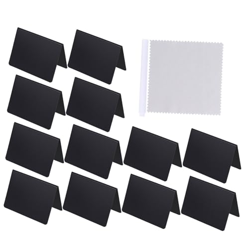 TOPBATHY 1 Satz Löschbare Preisschildkarte Tafelzeichen für Lebensmittel Tischschild Tafel Kreideschild für Essen Lebensmitteletiketten für Partybuffets Nachrichten-Tag Plastik Black von TOPBATHY