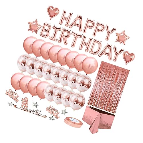 TOPBATHY 1 Satz Roségold-ballon-set Partyzubehör Für Folienballons Zum Geburtstag Tischdecken Luftballons Für Die Partydekoration Partyballons Geburtstag Vorhang Plastik Golden TOPBATHY 1 Satz Roségold-ballon-set Partyzubehör Für Folienballons Zum Geburtstag Tischdecken Luftballons Für Die Partydekoration Partyballons Geburtstag Vorhang Plastik Golden von TOPBATHY