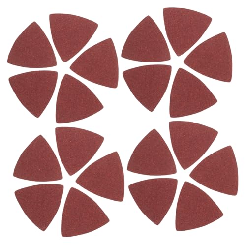 TOPBATHY 1 Satz Sandpapier Streugut Oszillierendes Schleifpad Schleifen Dreieck-schleifpad Unterlage Schleifpapier-polierpad Handschleifpads Schleifpapier Beflocken 20 Stück von TOPBATHY