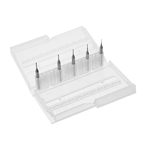 TOPBATHY 1 Satz Teiliges Hartmetall Schaftfräser Für Holzgravur Cnc Fräser Präzisionsbohrer Langlebig Bruchsicher Für Pcb 5 Stück von TOPBATHY